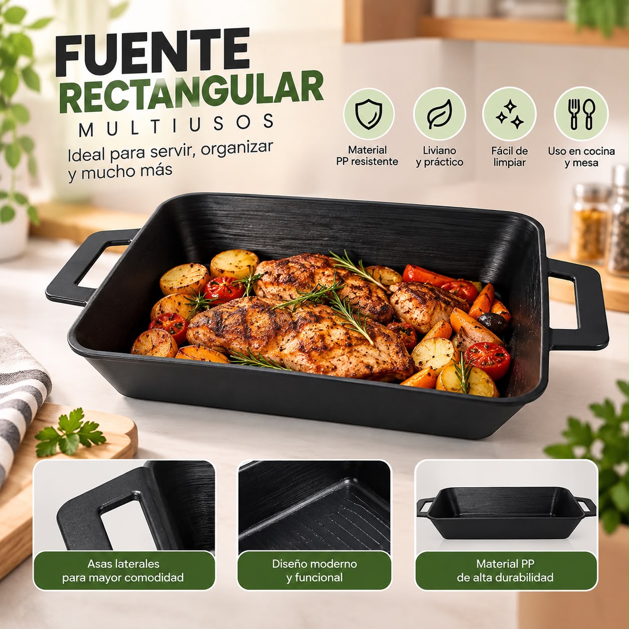 FUENTE NEGRA RECTANGULAR