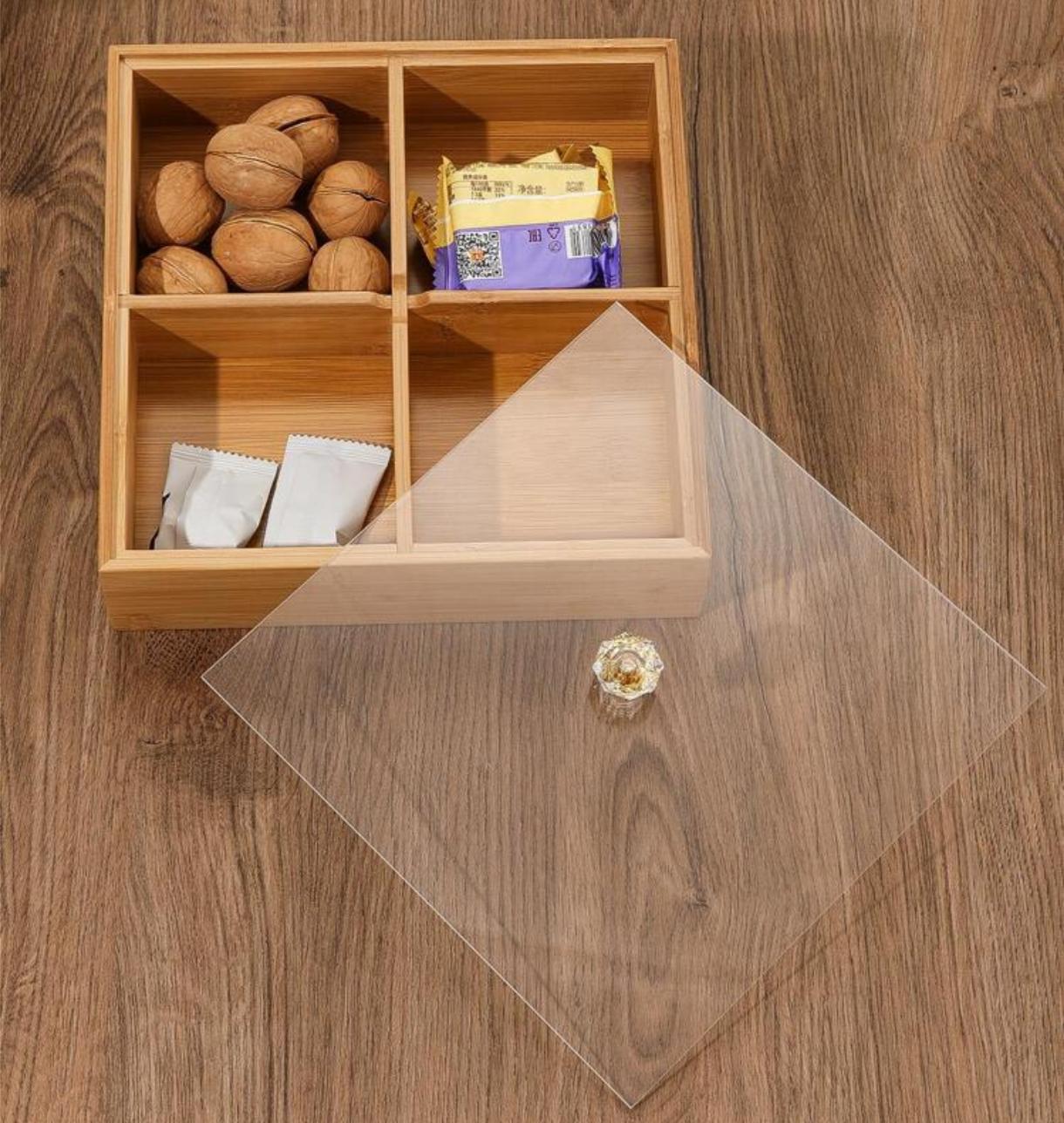 CAJA ORGANIZADORA DE BAMBU 4 DIVISIONES